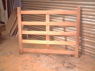 Post and Rail Hardwood Fencing Panel