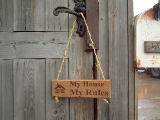 Novelty Hardwood Sign